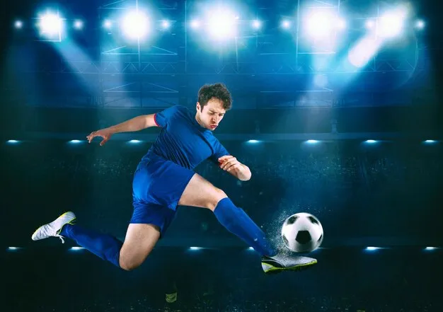 足球场上的激烈对抗